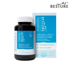 베스처 루테인 플러스 오메가3 멀티비타민 앤 미네랄, 60정, 1250mg, 3개