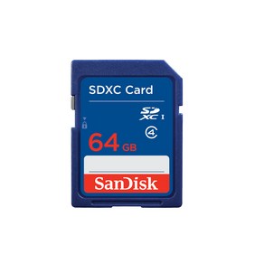 샌디스크 SD메모리카드 SDHC SDXC CLASS4 SDB 카메라 네비게이션 노트북 캐논, 64GB, 1개