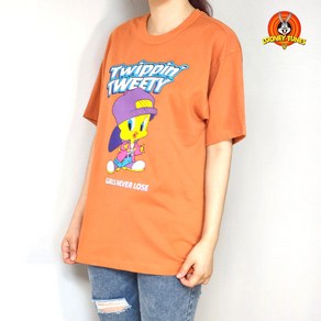 루니툰 캐릭터 티셔츠 5종 LOONEY TUNES T-SHIRT_오렌지