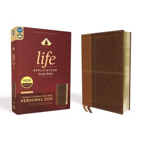 (영문도서) Niv Life Application Study Bible Thid Edition Pesonal Size Leathesoft Bown Red Lett... Imitation Leathe, Zondevan, English, 9780310453024