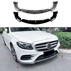 벤츠 E클래스 W213 16-20 E260 E300 E43 AMG 앞 범퍼 하부 스플로일러 디퓨저 커버 가드, Cabon Look