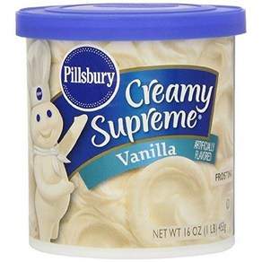 Pillsbuy Ceamy Supeme Vanilla Fosting 16oz - 2 pack Pillsbuy 크리미 슈프림 바닐라 프로스팅 16온스 - 2팩, 453g, 2개