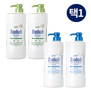 로픈 바오밥 프리미엄 약산성 샴푸 1000ml + 1000ml (지성/건성 타입선택), 2개