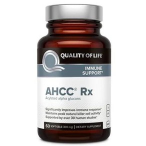 Quality of Life Labs AHCC RX 300mg 60소프트젤, 60정, 1개