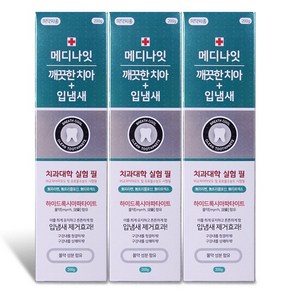 PREMIUM DENTAL CARE SYSTEM 서울대치약 메디나잇 치약 (깨끗한치아+입냄새), G메디나잇치약, 200g, 3개