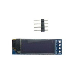 0.91인치 12832 OLED 4핀 I2C 모듈 (WHITE), 1개