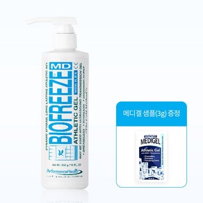 [오렌지팜] 바이오프리즈 엠디 16oz 펌프형 + 메디겔 샘플(3g) 증정 / 바르는 파스 근육 관절 손목 다리 허리 통증 스포츠겔 쿨링겔 마사지겔, 1개