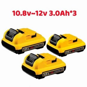 Dewalt DCB120 리튬 이온 배터리 교체 전동 공구 배터리 12V 3Ah 배터리 DCB123 DCB125 DCB124 DCB122 DCD710, 1개