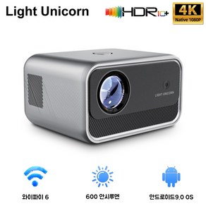 Light Unicon X9 PRO 풀HD 1080P 빔프로젝터4k 안드로이드 스마트빔 HDR Wif6 휴대용미니빔 네이티브 1920*1080P 가정용프로젝터 홈시네마