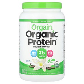 올게인 Organic Protein 파우더 식물성 바닐라빈 920g(2.03lbs)