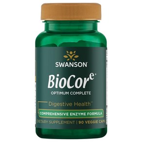 Swanson Biocoe 옵티멈 컴플리트 얼티밋 풀 스펙트럼 효소 90 식물성 캡슐, 1개, 90정