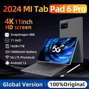 샤오미패드 2024 오리지널 글로벌 버전 패드 PC 스냅드래곤 888 10000mAh 안드로이드 13 RAM ROM 1TB 5G HD 4K 와이파이 미 탭, 없음, 없음, 13) Only 1pcs case - 12GB 256G