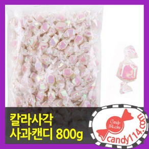 고려식품 칼라사각캔디 800g (사과), 1개