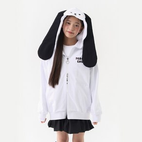 [더데이걸] 논현점##댕댕이귀달이롱후드집업#초등여아 주니어여아 초등학생 중학생 고학년 여학생 후드집업 집업 박시후드집업#댕댕이 귀달이 포인트 데일리룩#25년봄신상품#더데이걸 논현점