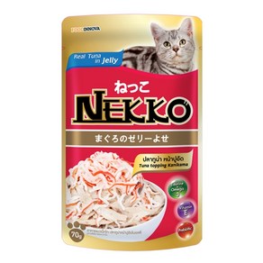 네코 NEKKO 젤리 참치 토핑 게맛살 70g 12ea(소), 12개