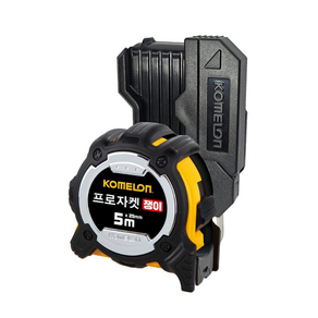 코메론 프로자켓 쟁이 줄자 KMC-31JTNL 5M x 25mm 벨트홀더 락줄자 양면측정, 1개