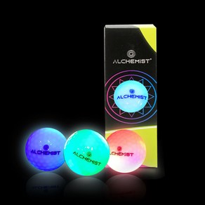 보노앤코 알키미스트 LED 골프공, 블루 + 그린 + 레드, 3개입, 1세트