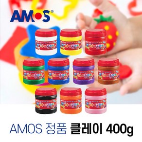 아모스 탱탱 아이클레이 600g 대용량 칼라점토 촉감놀이 점토공예, 빨강, 1개