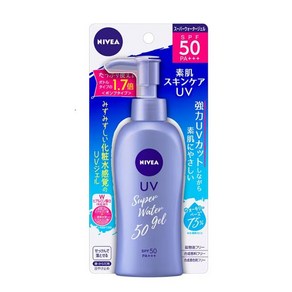 카오 니베아 UV 워터 젤 펌프 140g SPF50 PA +++ [자외선 차단제 얼굴 바디용], 1개