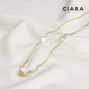 CIARA 16K Monza 프레스 진주 목걸이(GoldPlated)