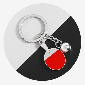 KEY RING 메탈 탁구키링 탁구채 라켓 스포츠 열쇠고리, 1개