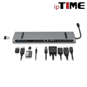 EFM EFM ipTIME UC311Nstation (11포트/USB 3.0/멀티프토/Dock), 다크그레이, 1개