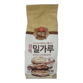 베이킹파티 밀100% 백설 강력밀가루 1kg, 1개