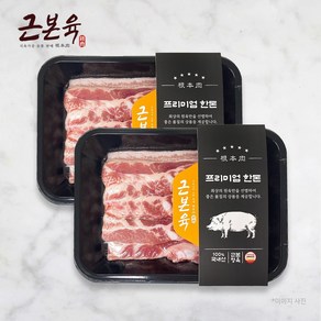 [근본육] 한돈 삼겹살 구이용 (냉장) 500g 2개 / 총 1kg