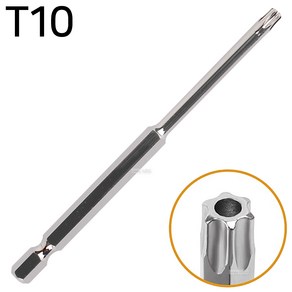 홀별파워비트 T10x110mm 드릴 육각 싱크 임팩 전동, 1개