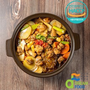 [드림푸드] 안동식 신선 순살 찜닭 1200g 간편조리 밀키트 2-3인분 15분요리 캠핑 맛집, 1개, 1.2kg