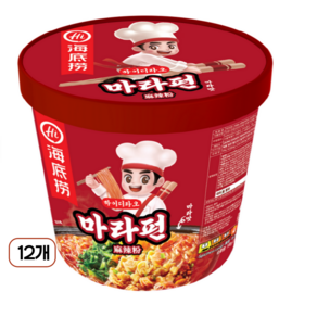 하이디라오 마라펀 누들컵 100g, 12개