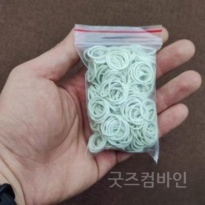 굿즈컴바인 스토어 고무줄 발사기, 흰색 고무줄 420개, 1개