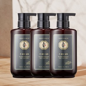 [댕기머리]지성 모발용 기 골드 샴푸 500ml 3개, 단품