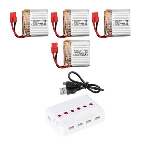 SYMA X21W X21 드론배터리 드론부품 모터, 18. (X21) 380mah4개+6in1충전, 1개