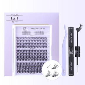 Lu.H 루에이치 대용량 가닥속눈썹 세트 (가닥속눈썹 320pcs+핀셋+글루+픽서), 1개, 드라마 세트 (핀셋+글루+픽서)