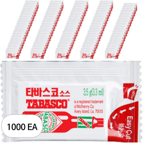 타바스코 오뚜기 소스, 3.5g, 1000개
