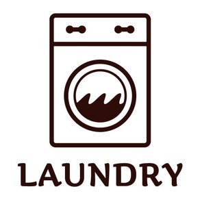 오피스왕국 세탁실 laundy101 그래픽 스티커, 코코아브라운