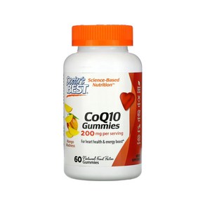 닥터스 베스트 코큐텐 200mg 망고 매드니스 구미 60개입 CoQ10 Gummies Mango Madness