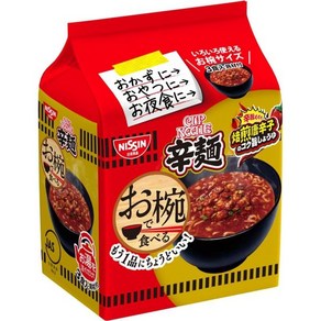 닛신 일본라멘 그릇으로 먹는 컵라면 매운 국수 3인분 105g
