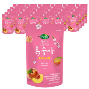 자연생각 복숭아 아이스티, 190ml, 2세트