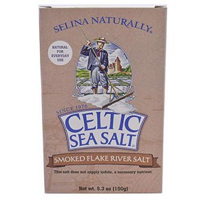 Celtic Sea Salt Smoked Flake Salt 5.3 Oz (150 G) 켈트 바다 소금 훈제 플레이크 소금 5.3온스(150G) 천연 오크 위에서 천천히 훈