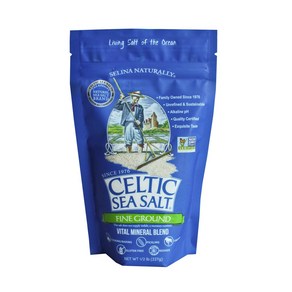 Celtic Sea Salt Fine Gound 8 Ounce 0.5 Pound (Pack of 1) (Packaging May Vay), 1개, 227g