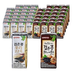 삼육두유 검은콩호두아몬드 190ml 24개입 + 검은콩 우리22곡 190ml x 24개입