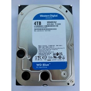 리퍼 Westen Digital Blue 4TB HDD 데스크탑용 하드디스크 WD40EZAZ