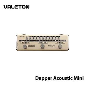 Valeton Dappe Acoustic Mini 일렉트릭-어쿠스틱 기타 DI 아날로그 프리앰프 멀티 이펙트 페달, 1개