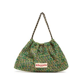 [리민] RHEEMIN TWEED MUFFY wide chain bag - GREEN