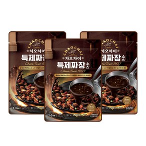 차오차이 카라멜라이징 국산양파로 맛을낸 특제짜장소스, 165g, 3개