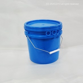 +벌크용기 10L 파란색 밀폐캡/원형 말통/들통/물통/세차용품/페인트통/난타통/깡통/오일통, 1개