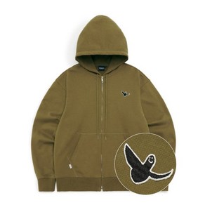 마크곤잘레스 ANGEL WAPPEN OG SWEAT ZIP-UP HOODIE - KHAKI Z231UZH010055 563387