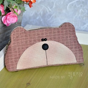 곰순이 필통 (퀼트패키지)-직접만드는상품 퀼트 DIY 패키지, 1개